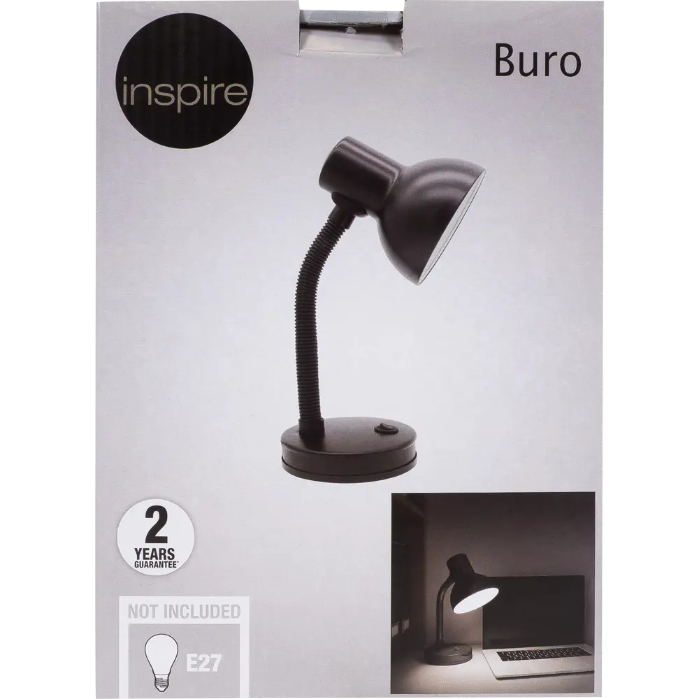 Настольная лампа Inspire Buro E27x40 Вт цвет чёрный 81956469 STLM-2073395  - Вид №6