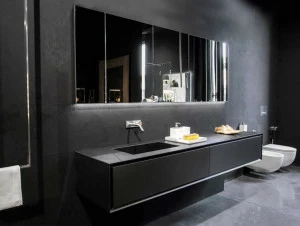 RIFRA Тумба под умывальник из лакированного металла и столешница из керамического камня K.one