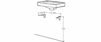 15087 Подвесная раковина настенная прямоугольная IFO  - Вид №4