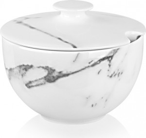 10578992 Dibbern Сахарница круглая Dibbern "Каррара" 250мл Фарфор костяной