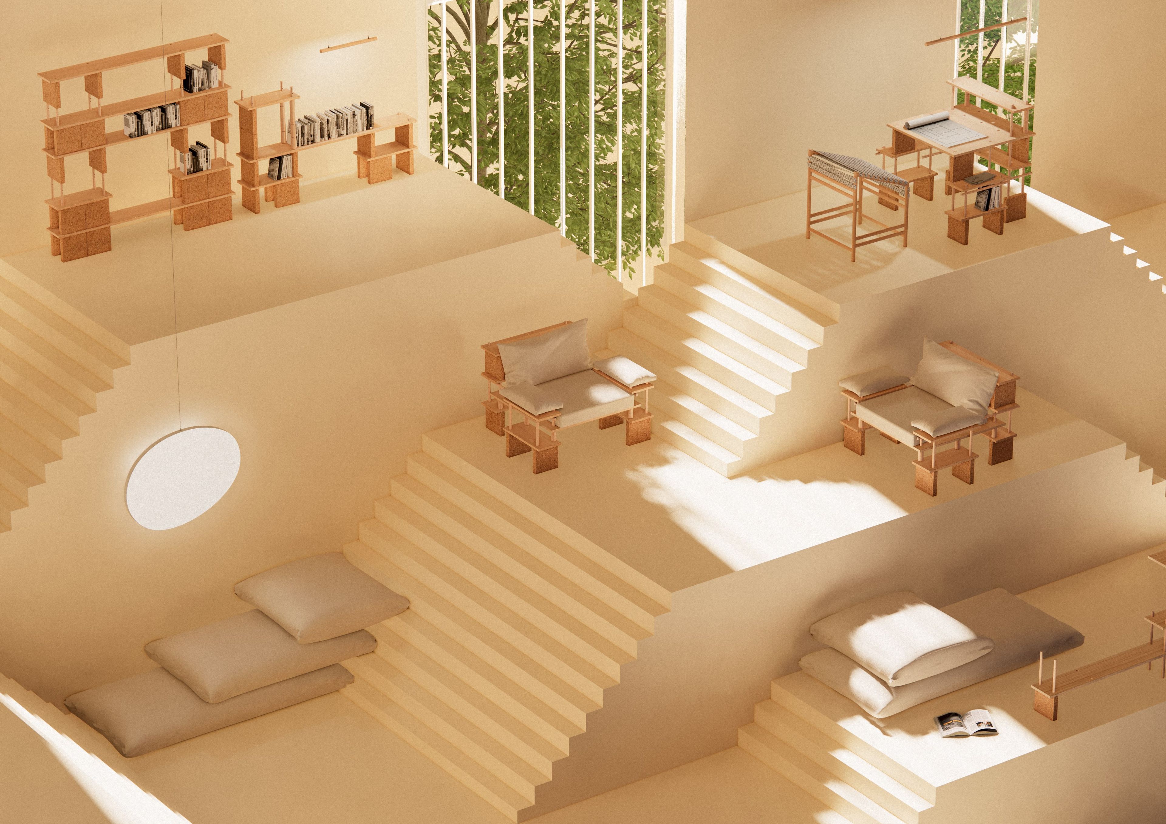 Кресло из дерева и пробки smarin PLAY YET! ARCH-00038402 - Вид №3