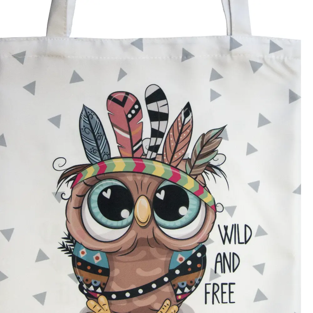 Сумка шоппер Сова 40x45 см белая SEASONS STLM-2037393 - Вид №1