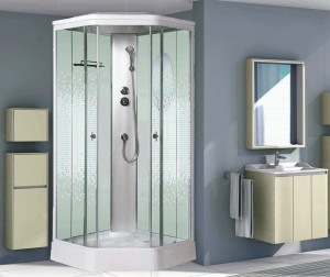 Душевая кабина NG-2306-01 (900х900х2200) низкий поддон(16см) стекло МОЗАИКА