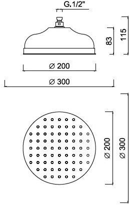 Rubinetteria Giulini Лейка дождевого душа Pragamix - pragamix crystal F1714 - Вид №1