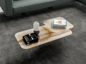 Стеклянный журнальный столик