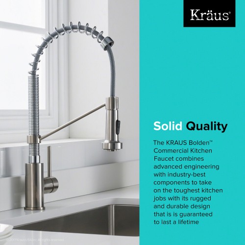 Кухонные смесители Bolden KPF-1610SSCH латунь krausru  - Вид №7