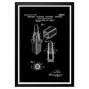 896521303_1818 Арт-постер «Патент на футляр для губной помады «Шанель» Object Desire
