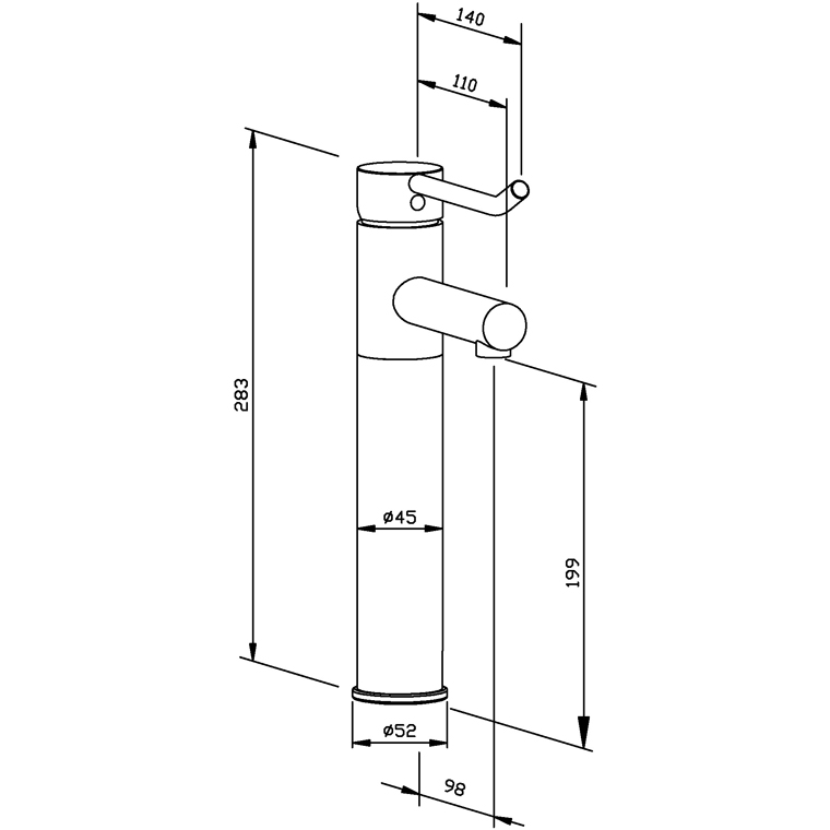 932277 Смеситель для раковины WA210-1 WAGNER_EWAR A-LINE Wagner Ewar  - Вид №1