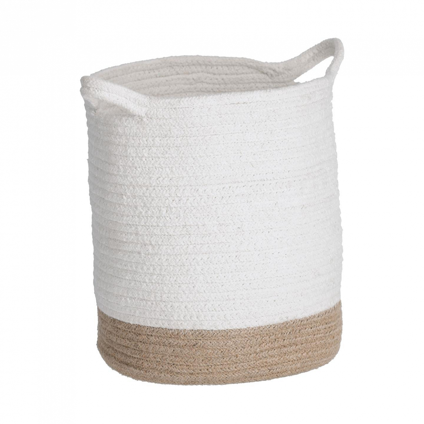 095759 Большая корзина джут-хлопок белая La Forma Telma 
