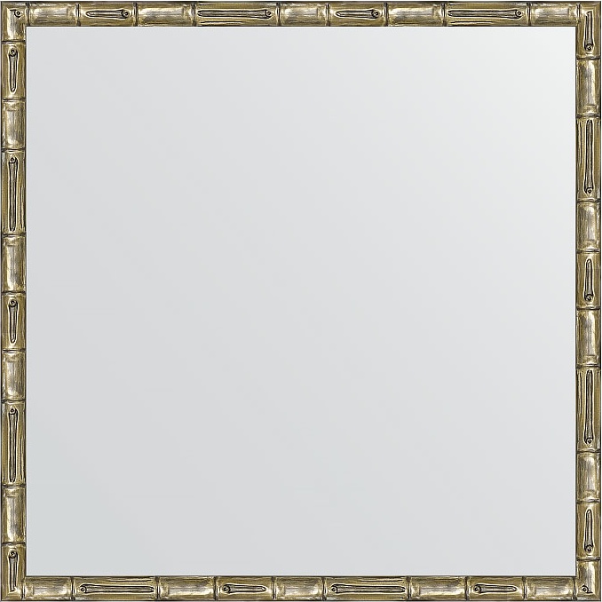 BY 0608 Зеркало в багетной раме - серебряный бамбук 24 mm EVOFORM Definite