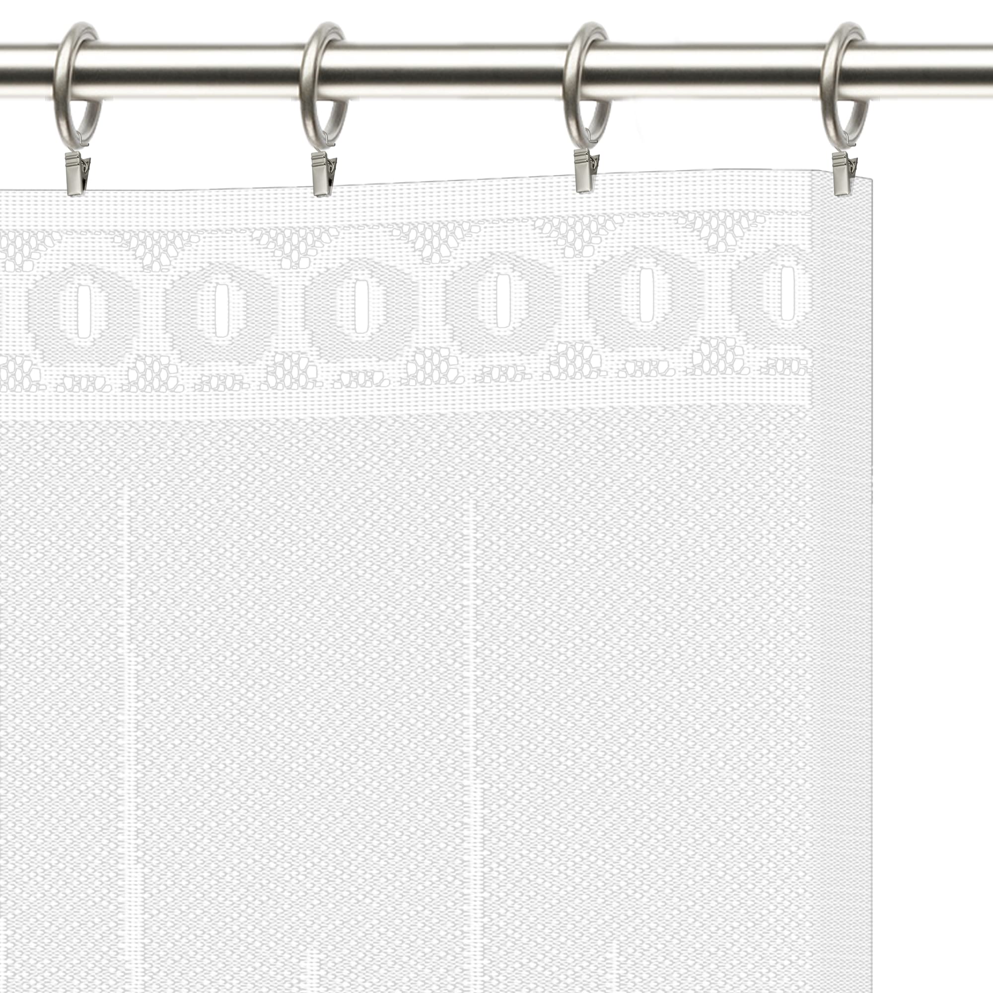 13759884 Занавеска для кухни «Листопад», 170х160 см, жаккард, цвет белый Santreyd  - Вид №5