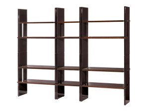 Самонесущий книжный шкаф из алюминия и дерева