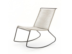 Плетеное алюминиевое садовое кресло-качалка