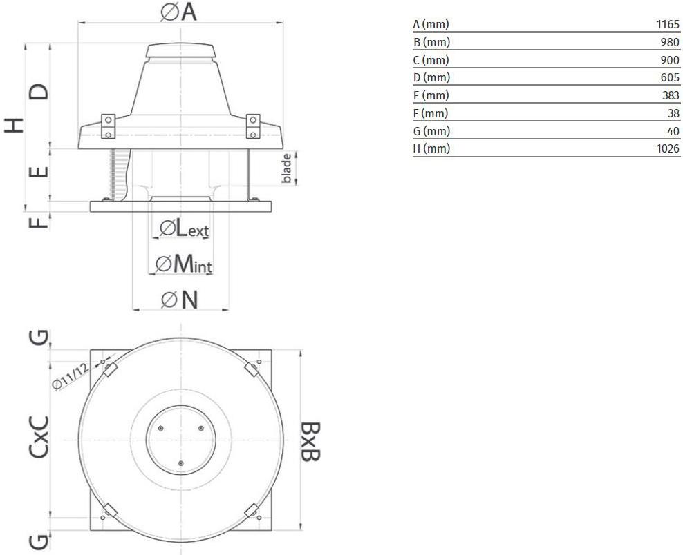 Vortice Центробежный потолочный вентилятор с радиальным выпуском Torrette tr-e 15074 - Вид №1