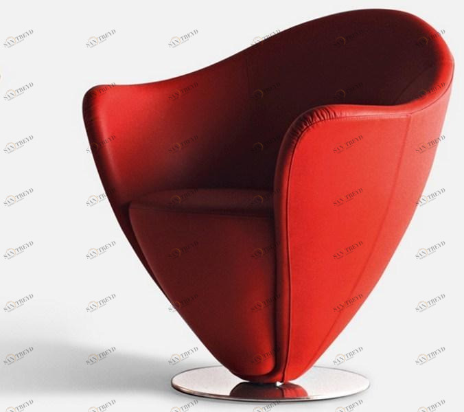 La Cividina Вращающееся кресло с кожаной обивкой Mon petit coeur sun-id-1502180