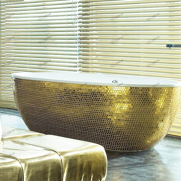 Ванна отдельностоящая Stone One Mosaic Gold Aquamass MOSAICGOLD