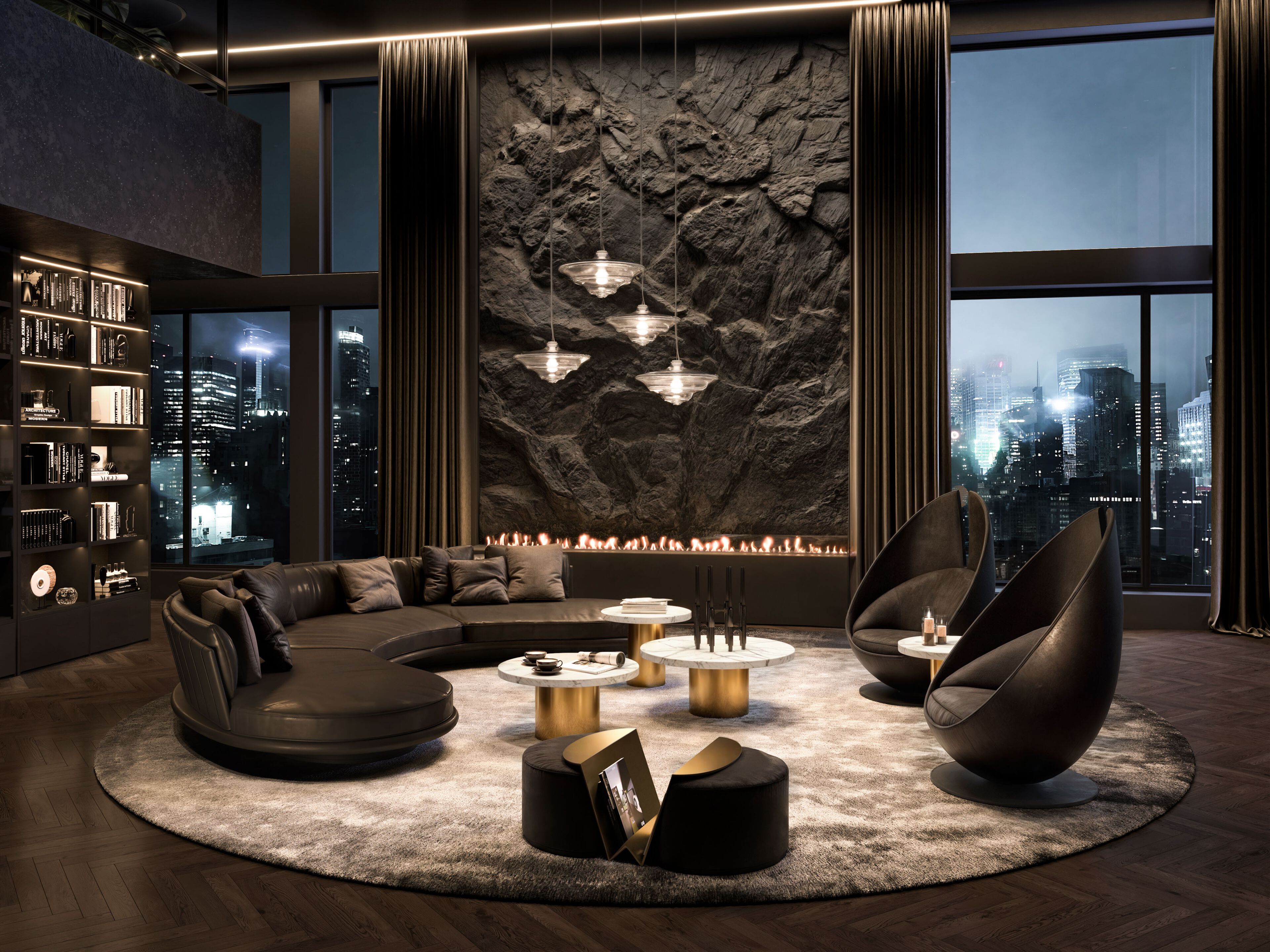 Кожаное вращающееся кресло Wayne Enterprises Home Collection WE-003/M ARCH-00150551 - Вид №1