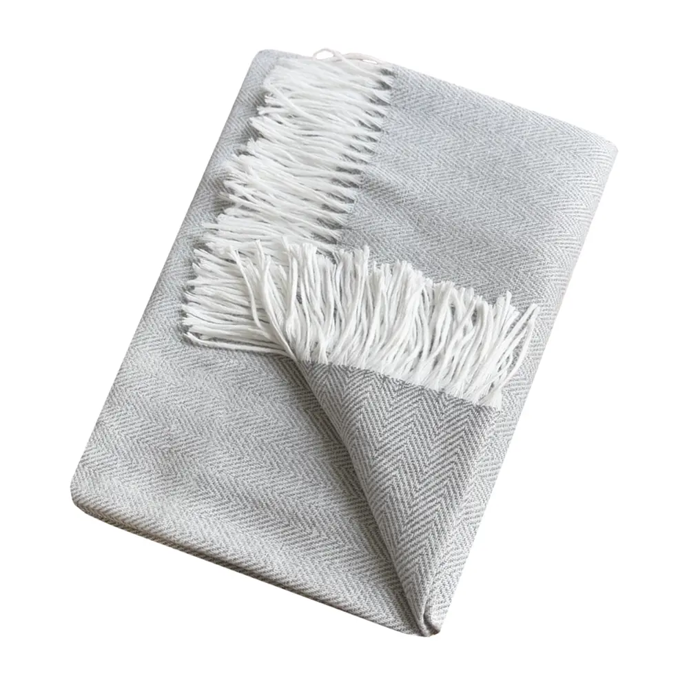 Плед Милан серый с вензельным узором 150x200 см 89426308 Santreyd STLM-1580184