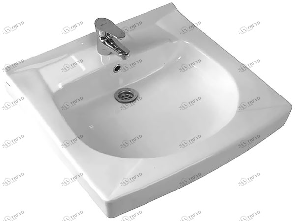 101648 Подвесная раковина настенная прямоугольная SANTEK  белая 