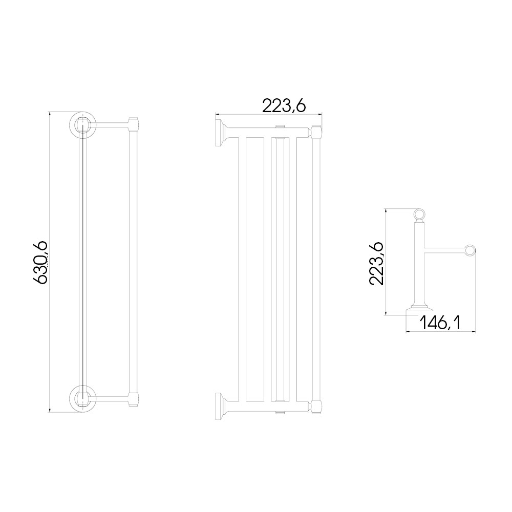Полка Raiber RB52010 с полотенцедержателем RB52010 Santreyd  - Вид №1