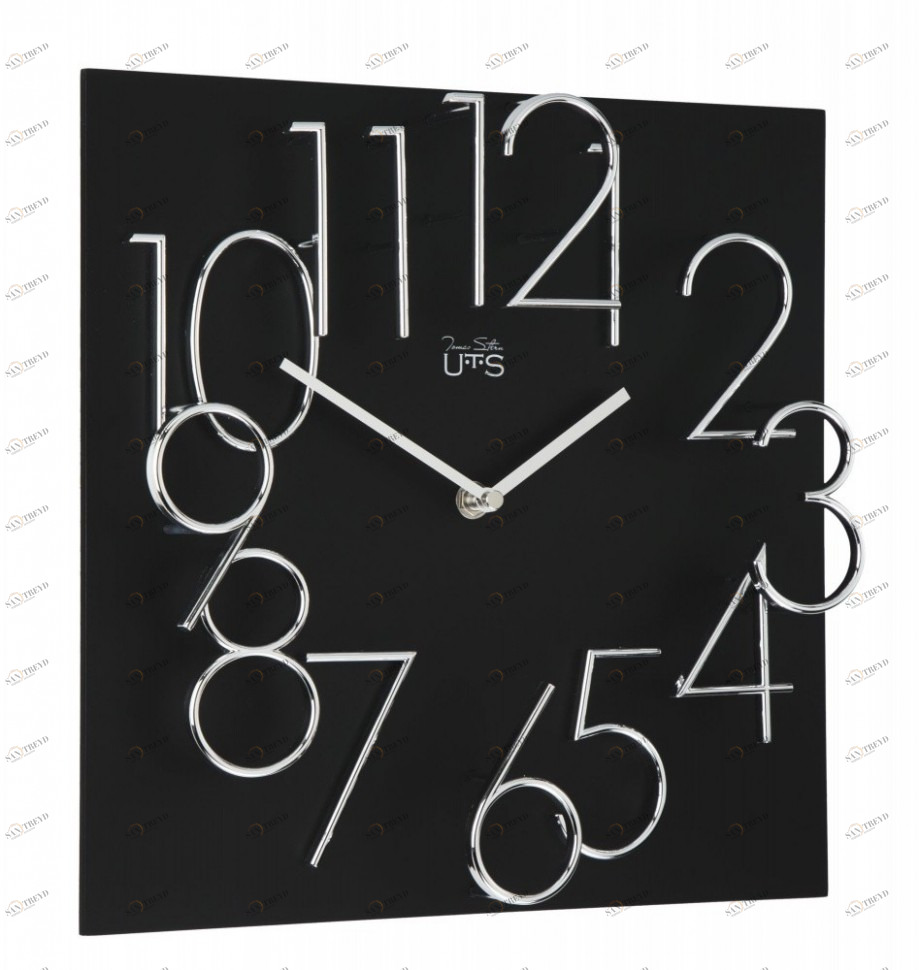 Часы настенные черные деревянные квадратные Tomas Stern 8005 TOMAS STERN ДИЗАЙНЕРСКИЕ 00-3872717 Черный 