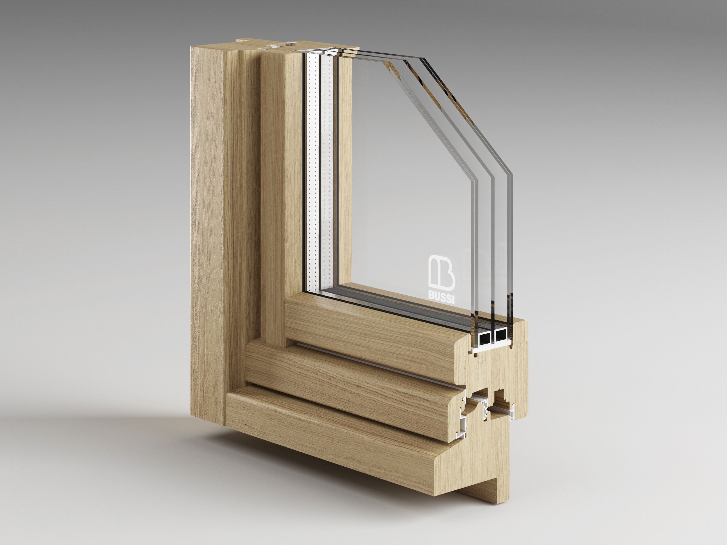 Деревянные окна Bussi LEGNO 92 ARCH-00082585
