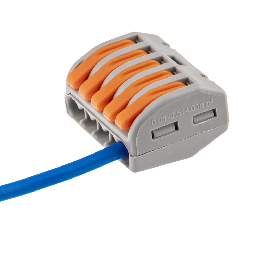 84746779 Клеммы соединительные монтажные с рычажком Duwi СМК 222-415 5-проводные 4мм² серые 20шт 26747 8 STLM-1106498  - Вид №11