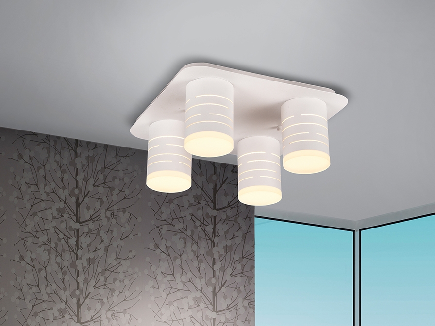 087196 Потолочный светильник 4L белый Schuller Vika 