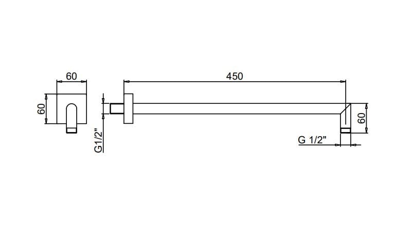 Насадка для душа с дождевой насадкой Fantini Rubinetti 8112+8039 ARCH-00039299 - Вид №3