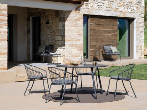 Металлический штабелируемый садовый стул