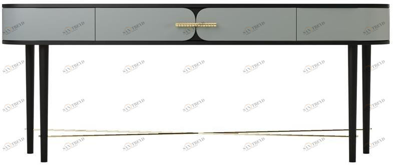 Jetclass Лакированная прямоугольная консоль с ящиками Azure Jaz230