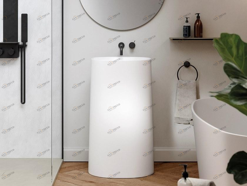 Напольная раковина стоящая овальная Acquabella Acquawhite sun-id-1370189