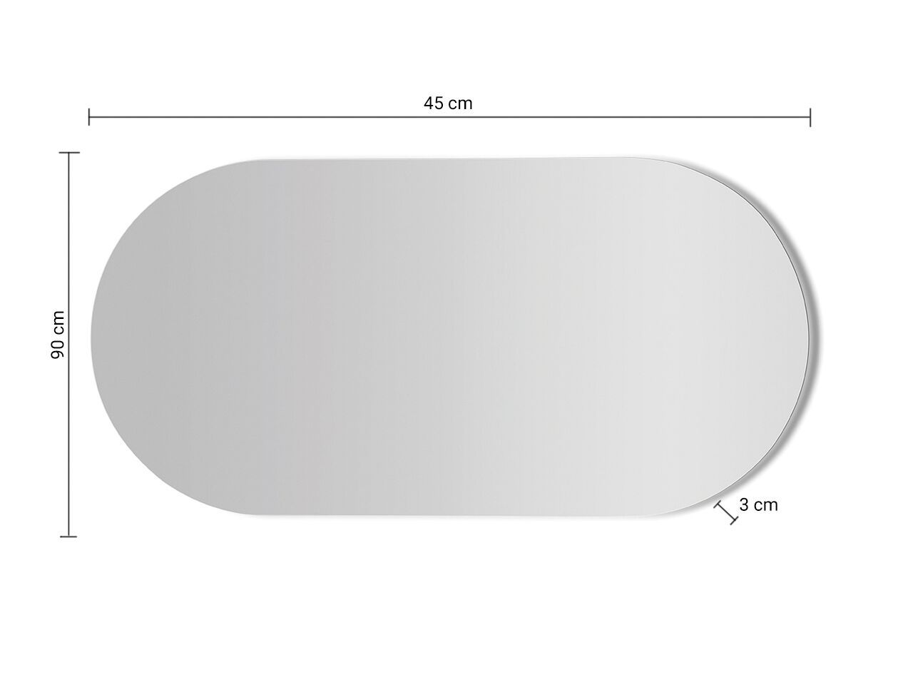 Овальное зеркало со встроенным освещением для ванной комнаты GEDY AMEDEO ARCH-00114729 - Вид №2