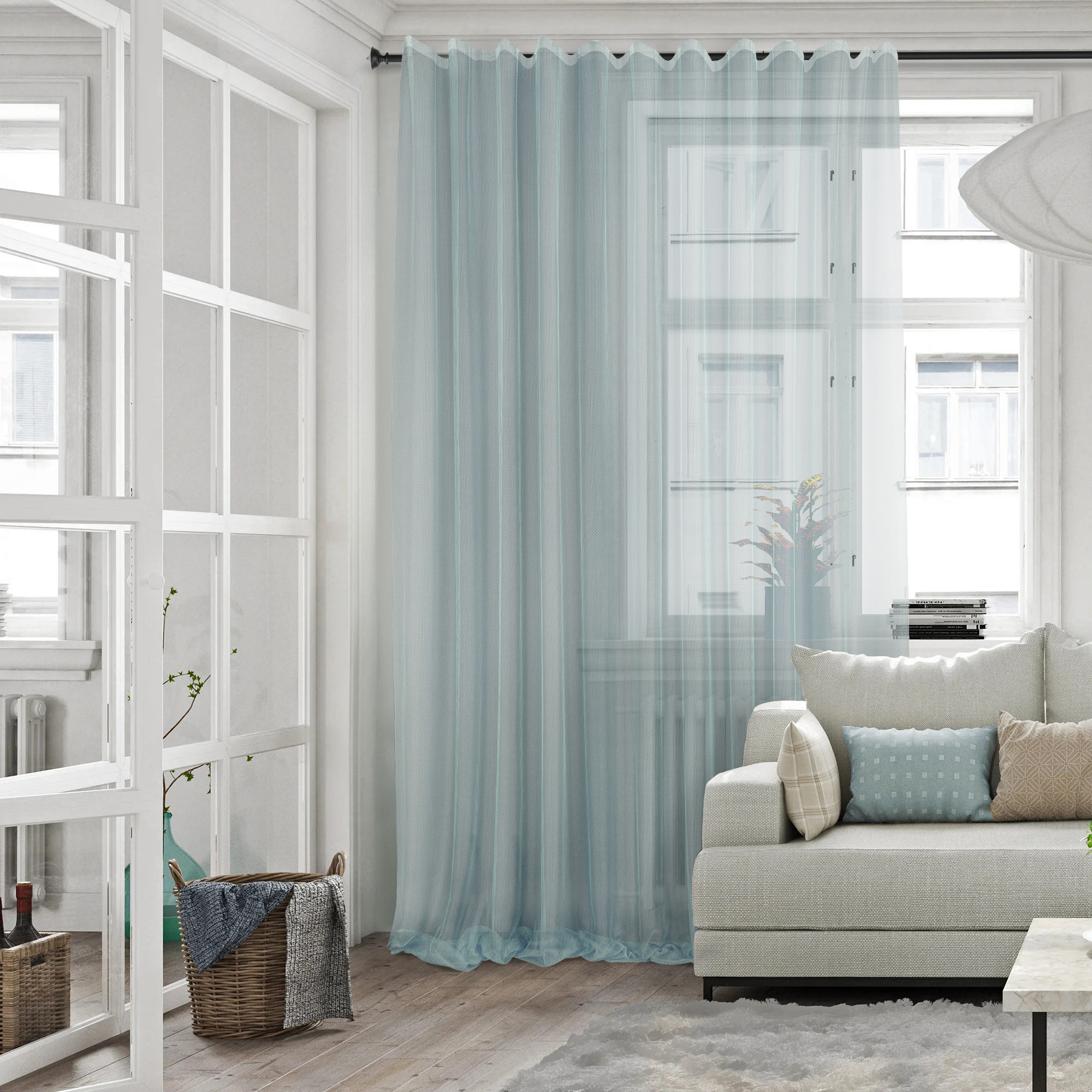 Тюль Damla сетка голубой 290 см AMAZONTEXTILE 85342216 STLM-0061928 - Вид №3