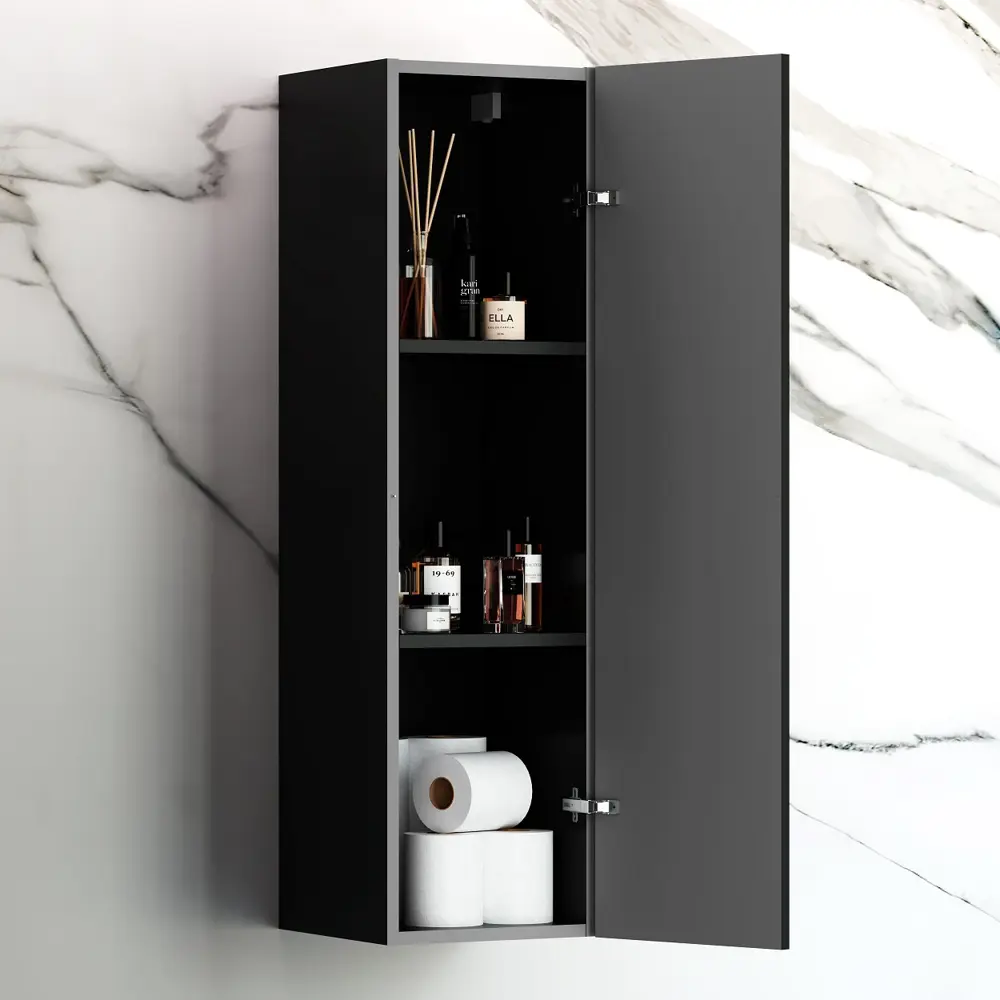 Пенал для ванной AM.PM Struktura — элегантное хранение в черном матовом исполнении 86811740 STLM-0071826 - Вид №8