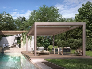 Самонесущая беседка с раздвижной крышкой