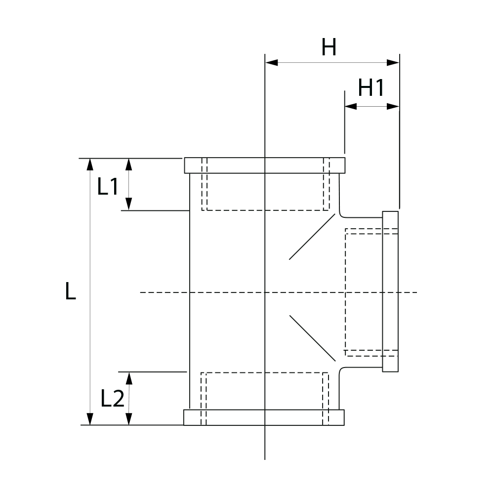 8130008C08008 Тройники Tece  - Вид №1