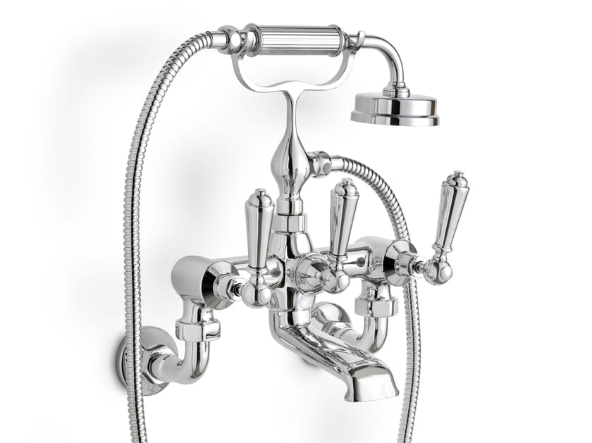 Настенный смеситель для ванны с 2 отверстиями и ручным душем Devon&Devon подпись ARCH-00093725