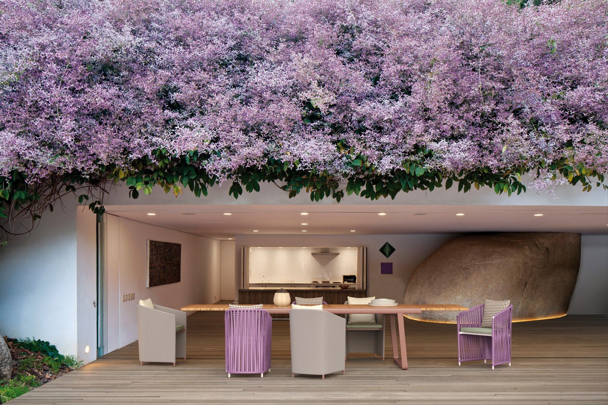 Садовый стул с подлокотниками Kettal Bitta Lounge ARCH-00067006 - Вид №3