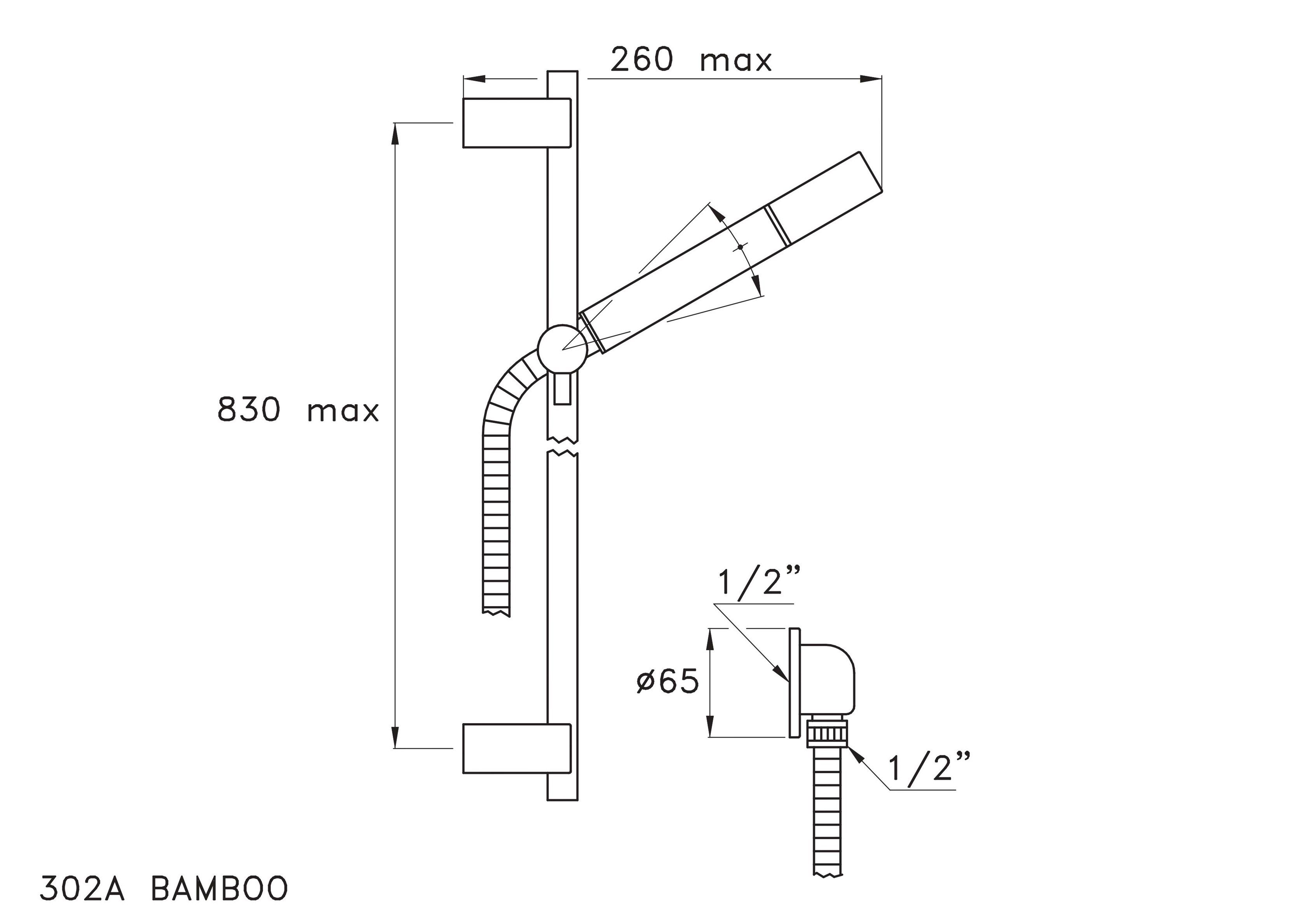 Подъемный стержень с ручным душем RUBINETTERIE STELLA ARCH-00105136 - Вид №3