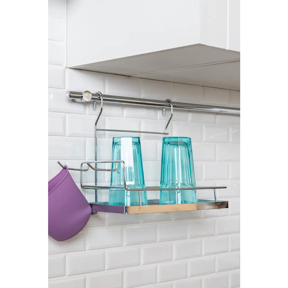 Полка с боковыми крючками Delinia 27x15x26.5 см сталь цвет хром 18254931 STLM-2087195  - Вид №2