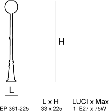 Siru Садовый светильник из муранского стекла Sfera Ep 361-225 - Вид №1