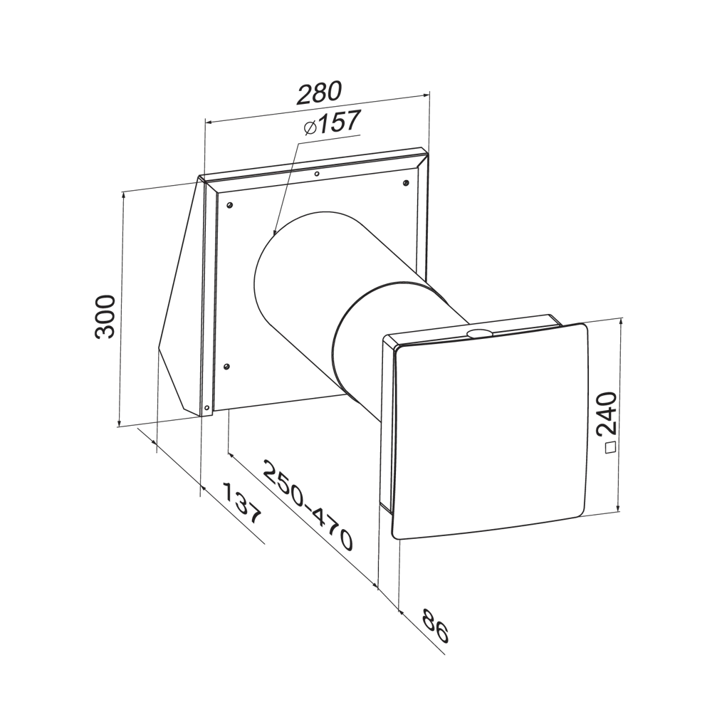 Приточно-вытяжная вентиляция Blauberg Comfo RB1-50 STLM-2016368 - Вид №2