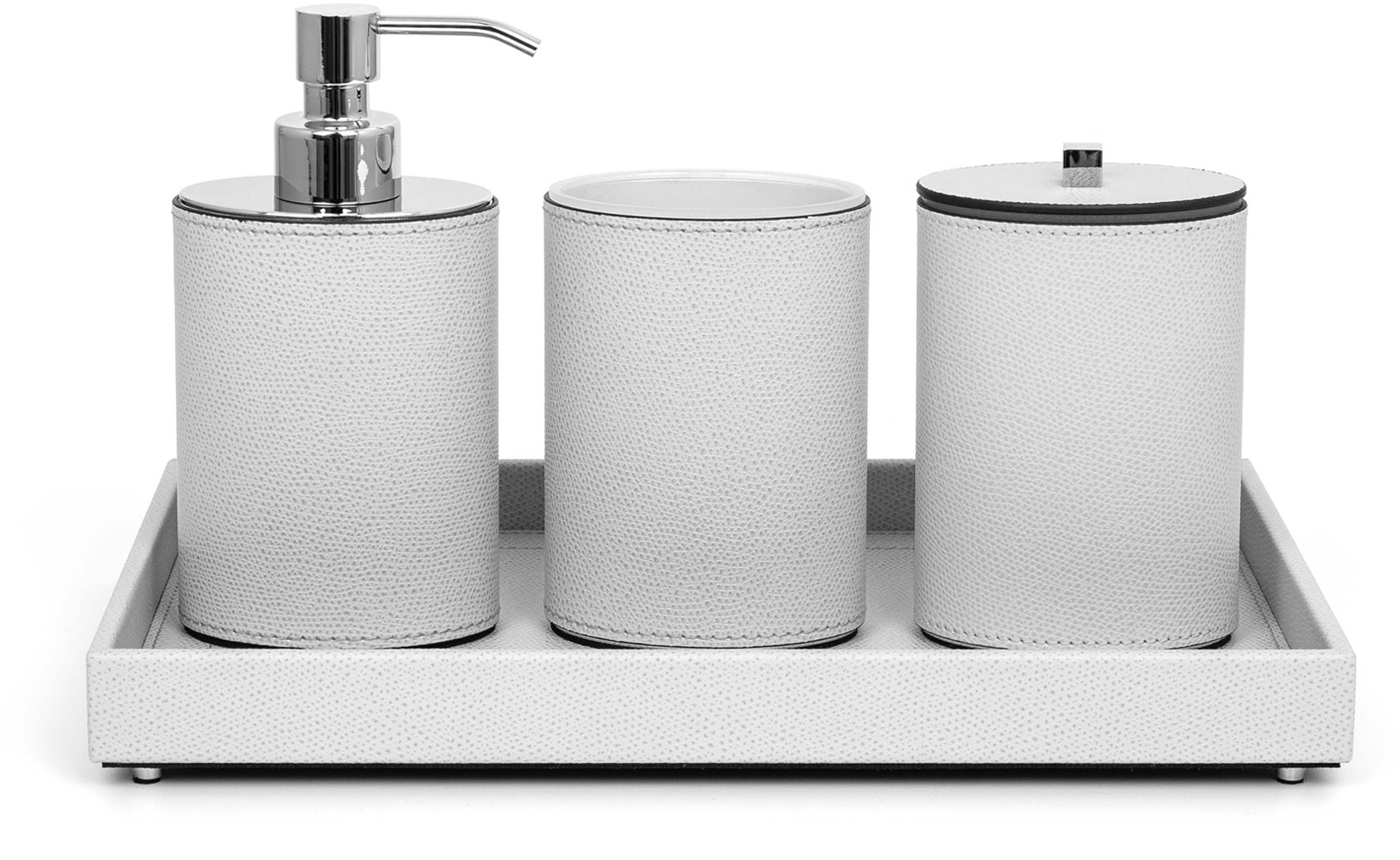 Овальный комплект для ванной комнаты Poseidon - 30X18,5XH15 см / зернистая кожа_верблюжья
