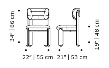 Мягкий стул из ткани Mambo Unlimited Ideas Choux ARCH-00054235 - Вид №4