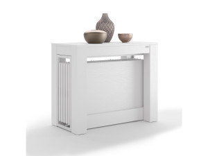 Прямоугольная выдвижная консоль из белого ясеня