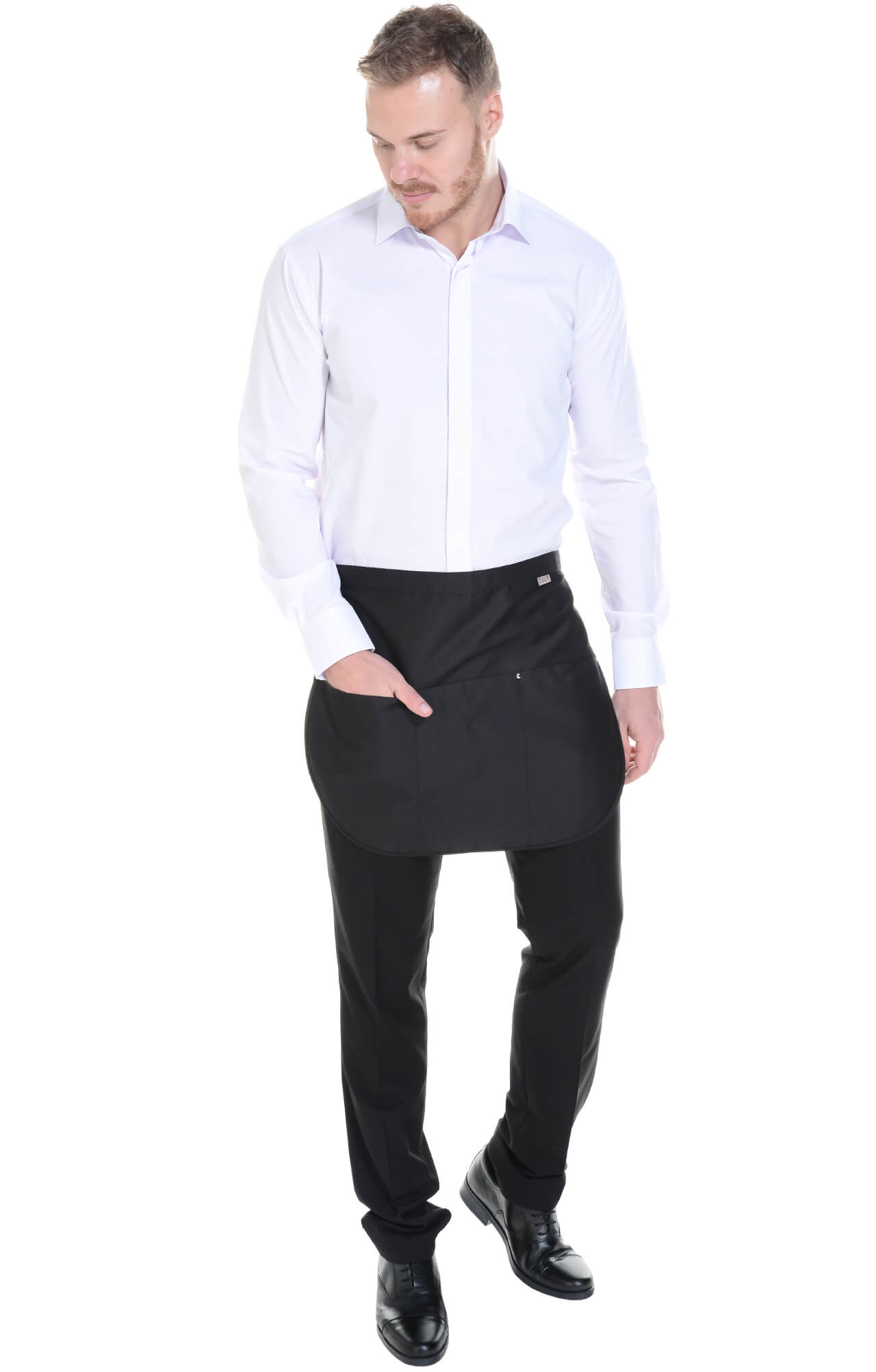 59987 Фартук  укороченный, цвет black RICON  Одежда для официантов  размер  - Вид №8