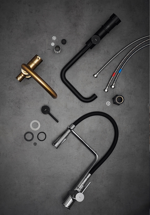 1382000 Кухонный Смеситель Verge Chrome С Спрей Для Посудомоечной Машины ... Hafa  Хромированный;Черный  - Вид №4