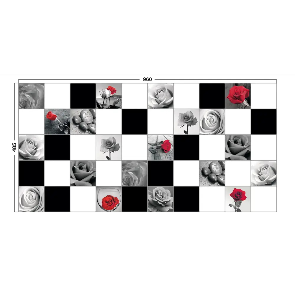 Santreyd Панель ПВХ Домино для стен и потолков 960x485 мм 18018022 STLM-0009261 - Вид №1