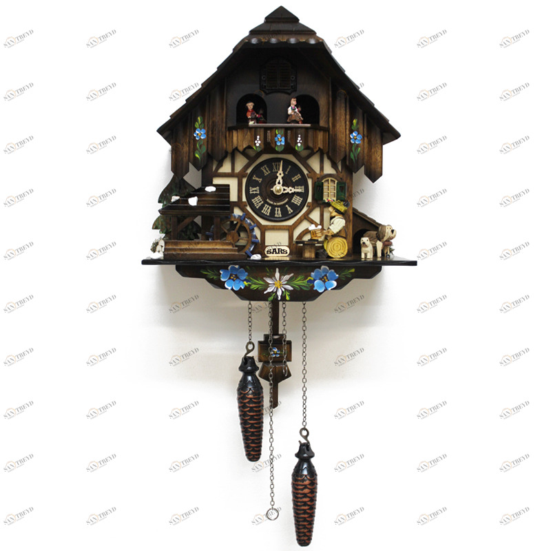 Часы настенные коричневые с кукушкой Sars 8MT SARS ДИЗАЙНЕРСКИЕ 00-3967471 Коричневый 